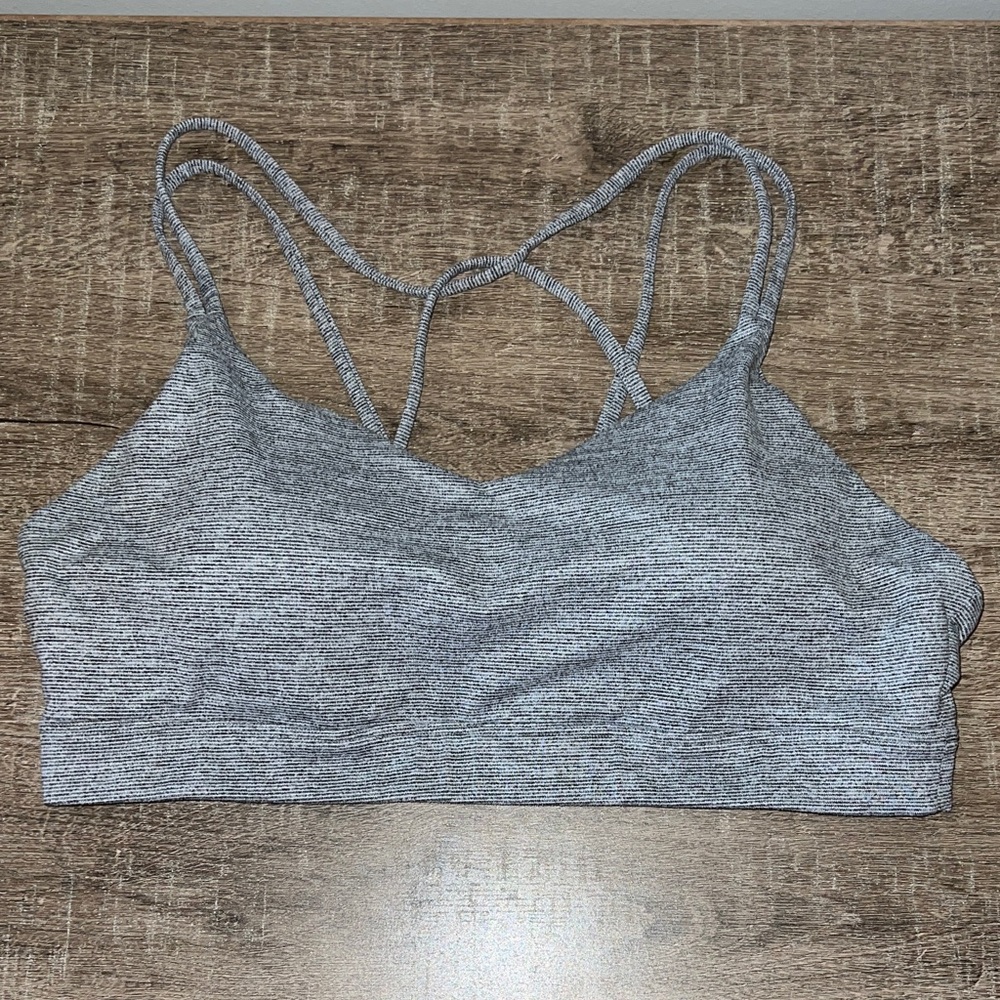 Old Navy Heather Gray Strappy Sports Bra